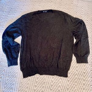 Charcoal/black J. Crew cashmere sweaters x 2, sz L